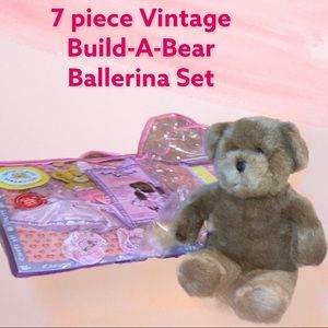 Vintage Early 2000s Build a Bear 7pc Ballerina Set